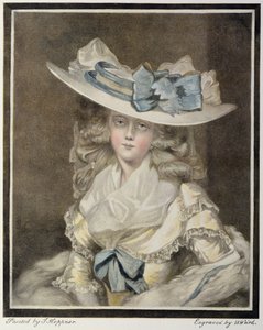 Wワードによって刻まれたベンウェル夫人の肖像画